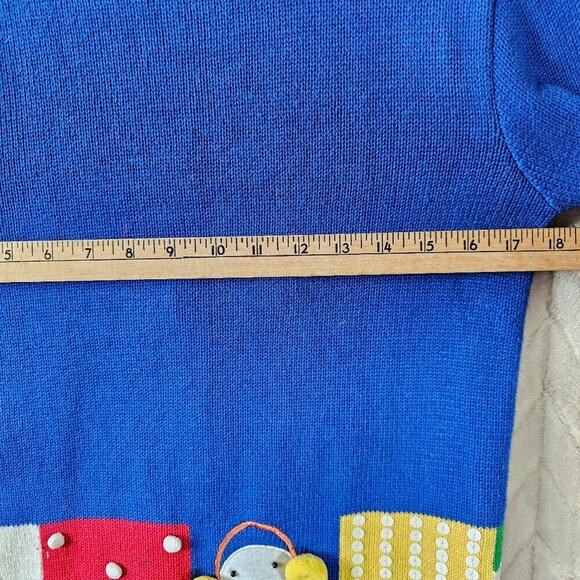 VTG Jack B Quick Winter Cardigan Womens Petite S Snowman Artsy Loud 3D Eccentric - Picture 2 of 7
